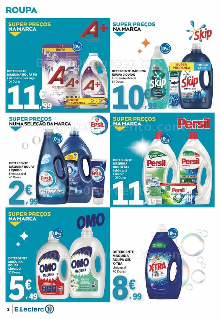 Antevisão Folheto E-LECLERC Limpeza Promoções de 3 a 15 março